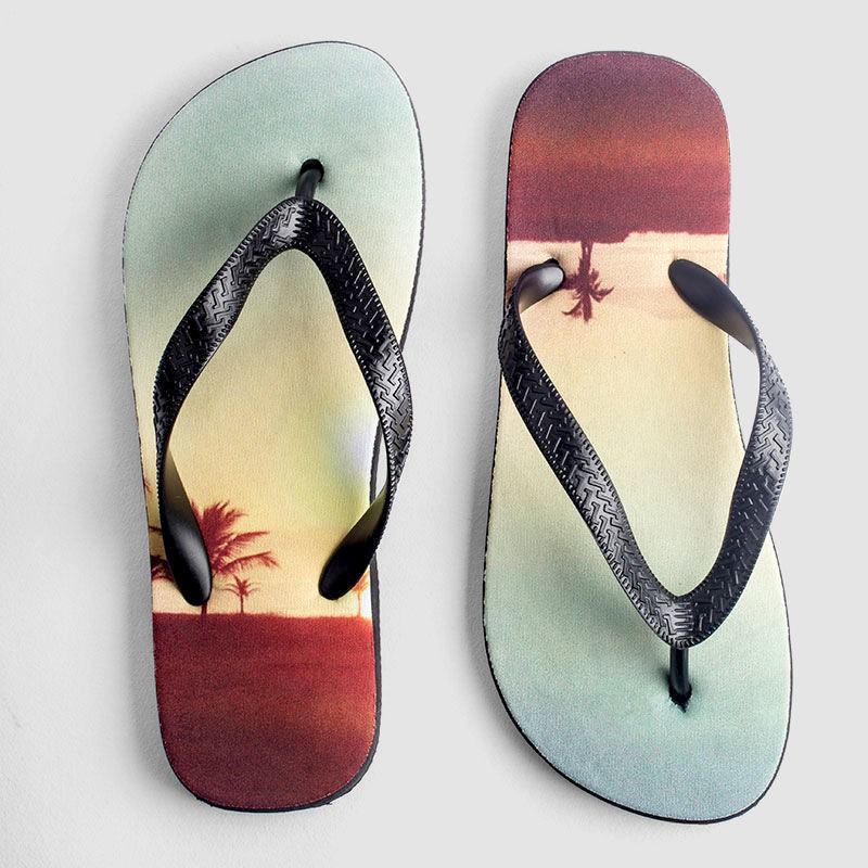 custom printed flip flops