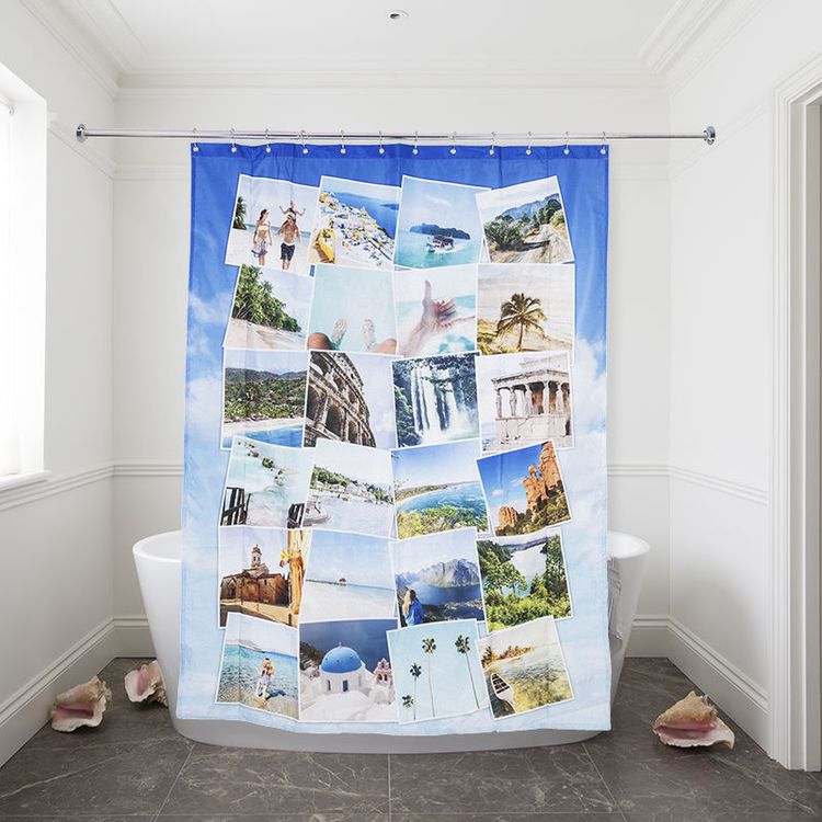 Custom Shower Curtains Personalised, Travel Shower Curtain