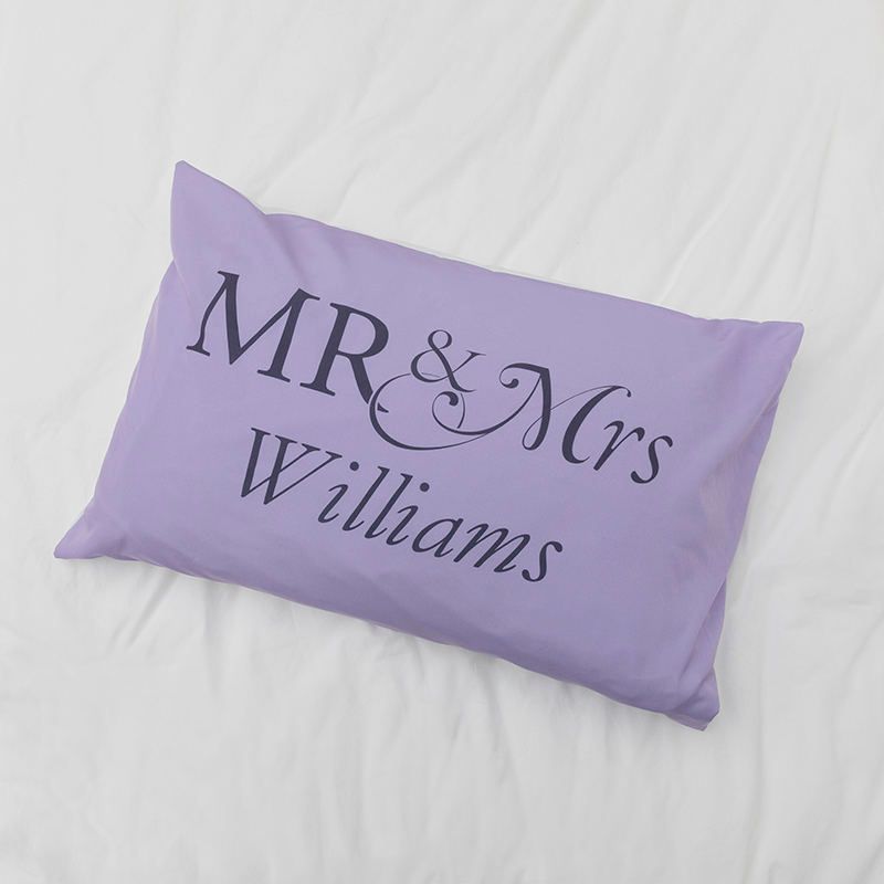 Personalised Mr And Mrs Pillow Cases And Covers Bags Of Love